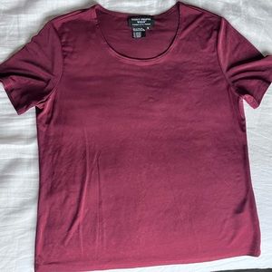 Saint Tropez Blouse Maroon Medium Vintage